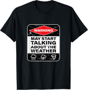 Weather Warning Funny Raining Storms Meteorology T-Shirt - T-Shirt | Black