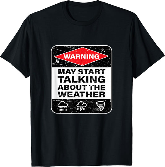 Weather Warning Funny Raining Storms Meteorology T-Shirt - T-Shirt | Black