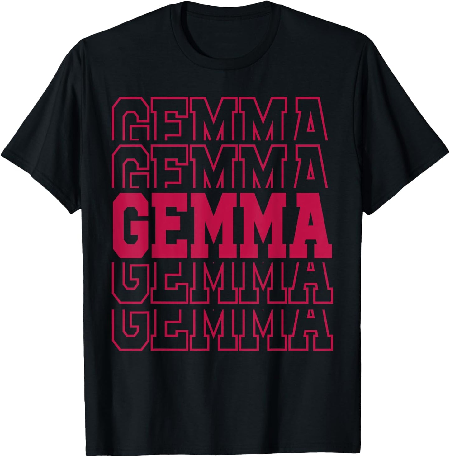 Cute Personalized Gemma Birthday Matching Family T-Shirt - T-Shirt | Black
