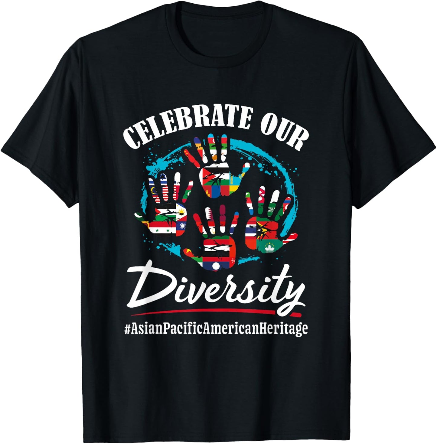 Diversity Asian American Pacific Islander Heritage Month T-Shirt - T-Shirt | Black