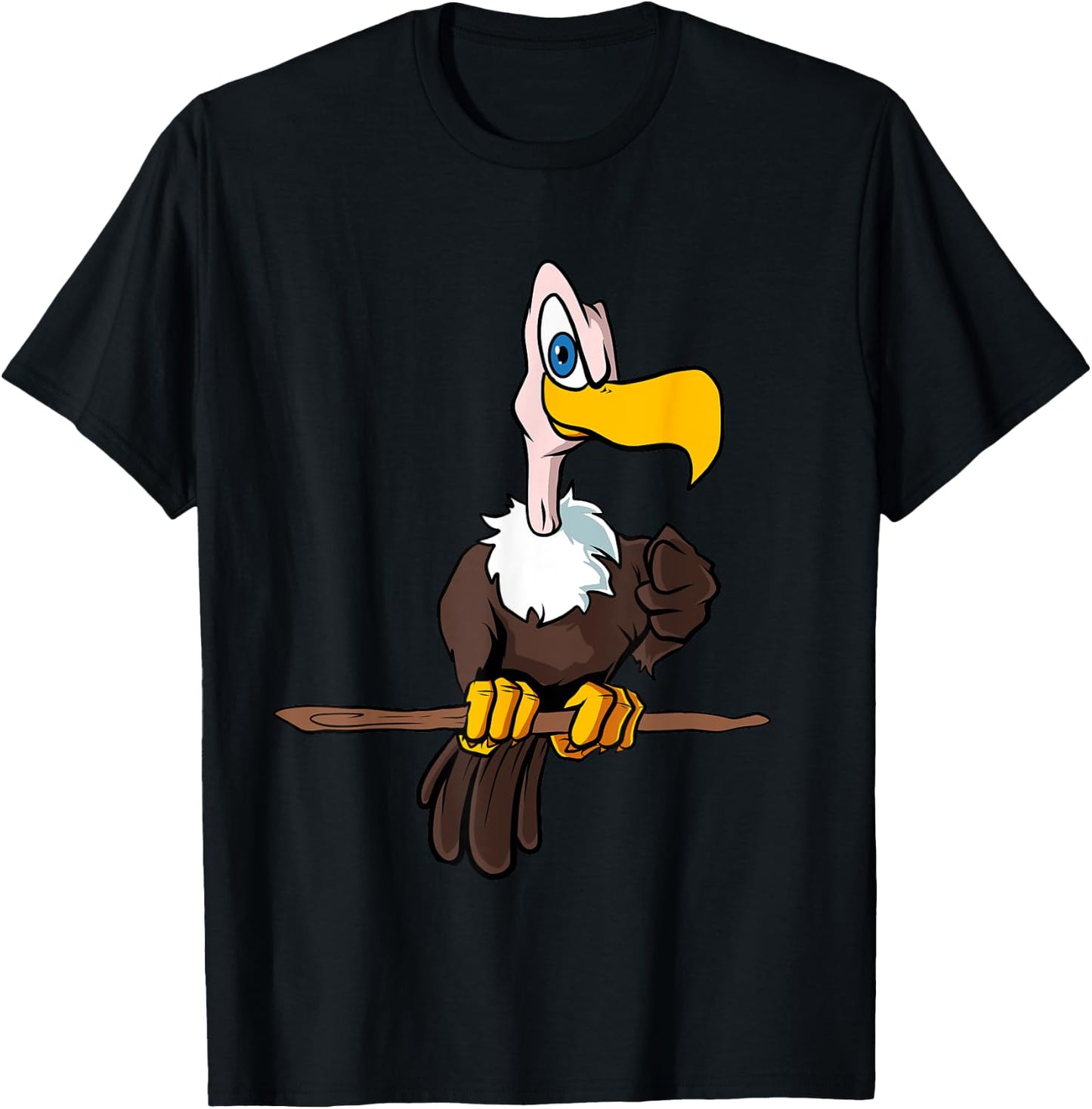 Ugly Cartoon Vulture T-Shirt - T-Shirt | Black