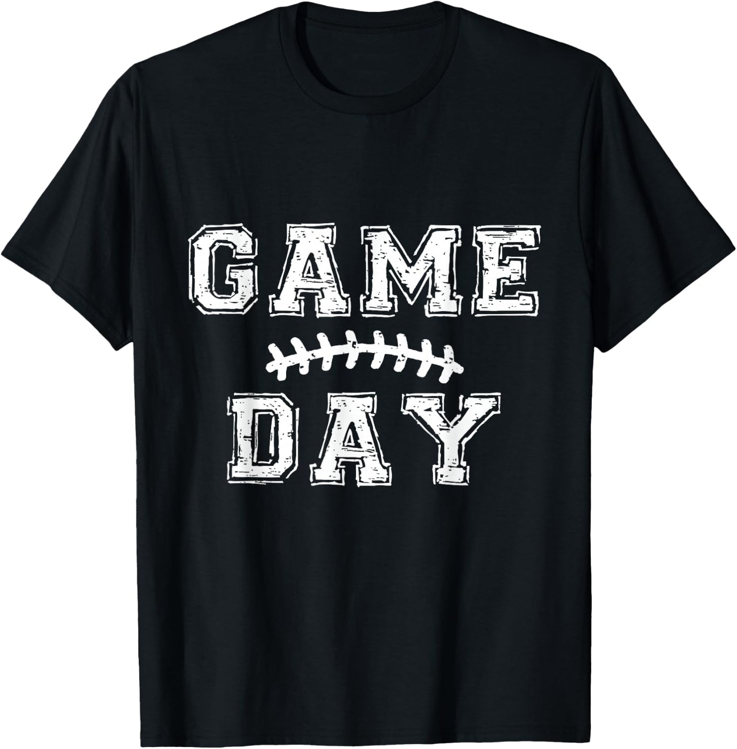 Game Day Football Season Black T-Shirt - T-Shirt | Black