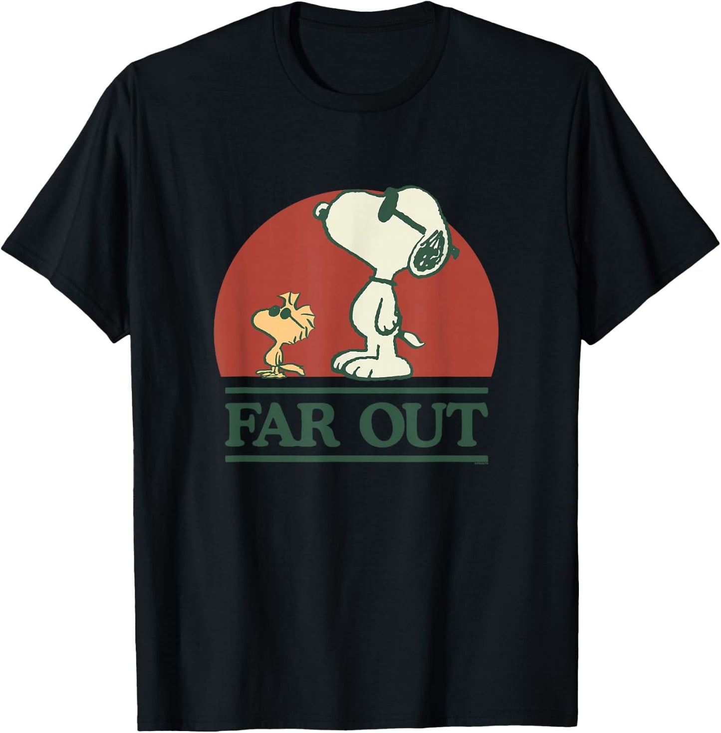 Peanuts - Snoopy Far Out T-Shirt - T-Shirt | Black