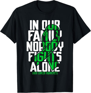 Liver Cancer Support Family Liver Cancer Awareness T-Shirt - T-Shirt | Black
