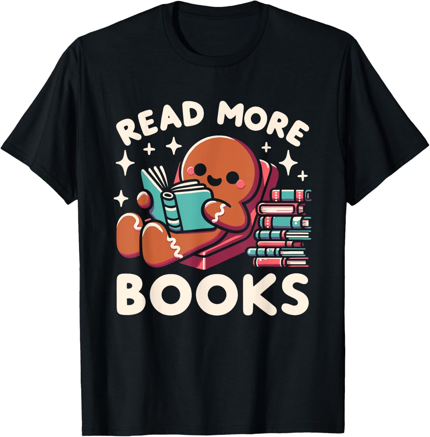 Christmas Teacher Read More Books Funny Women T-Shirt - T-Shirt | Black