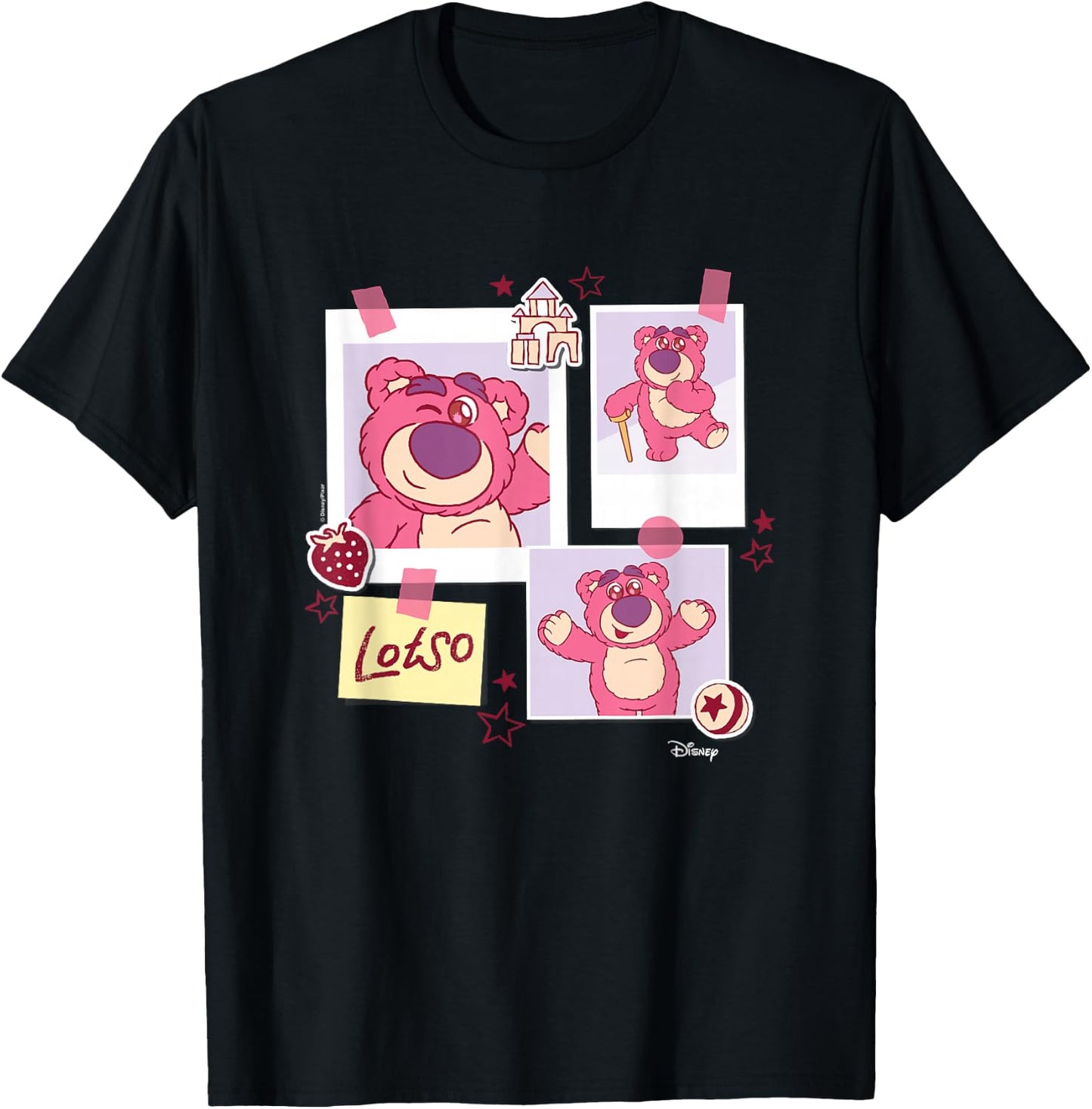 Toy Story - Lotso Grid T-Shirt - T-Shirt | Black