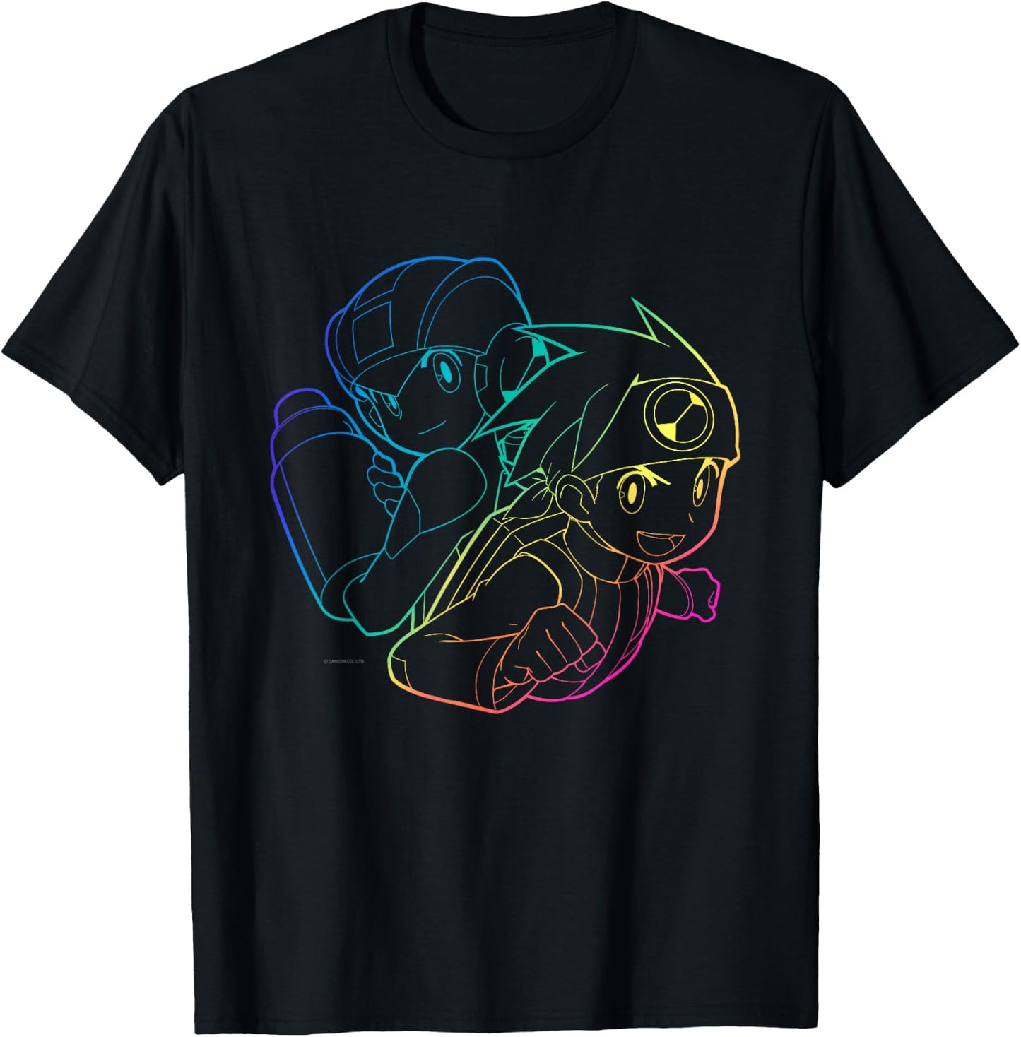 Mega Man Battle Network Gaming Design T-Shirt - T-Shirt | Black