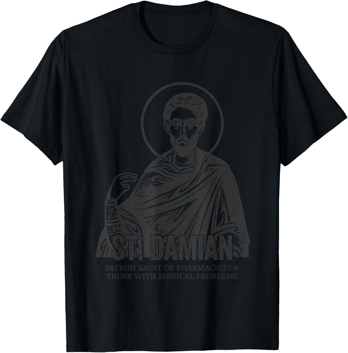 Catholicism St. Damian Jesus Catholic Christian Saint T-Shirt - T-Shirt | Black
