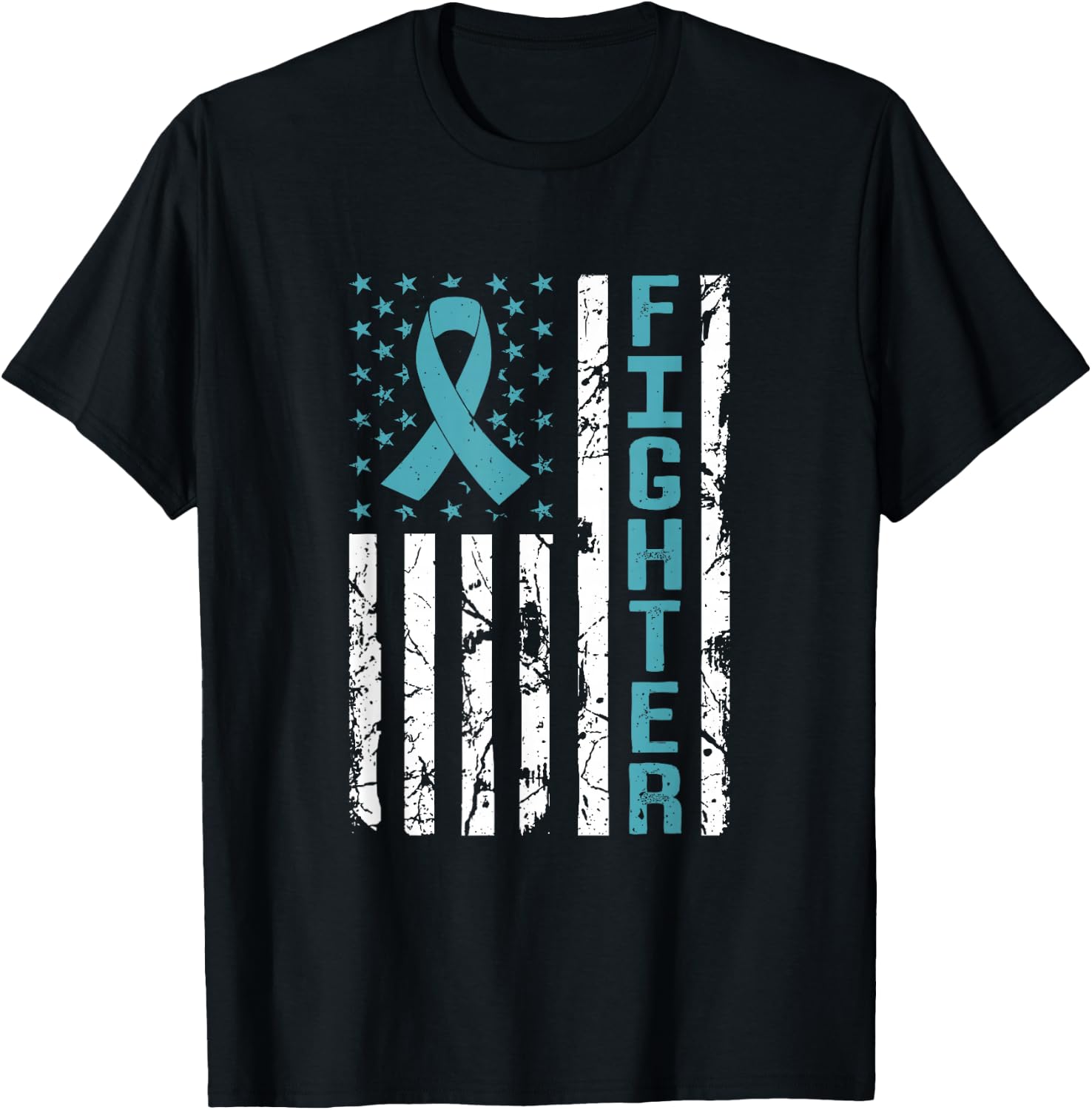 Polycystic Kidney Disease Flag PKD Awareness Warrior T-Shirt - T-Shirt | Black