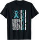 Polycystic Kidney Disease Flag PKD Awareness Warrior T-Shirt - T-Shirt | Black