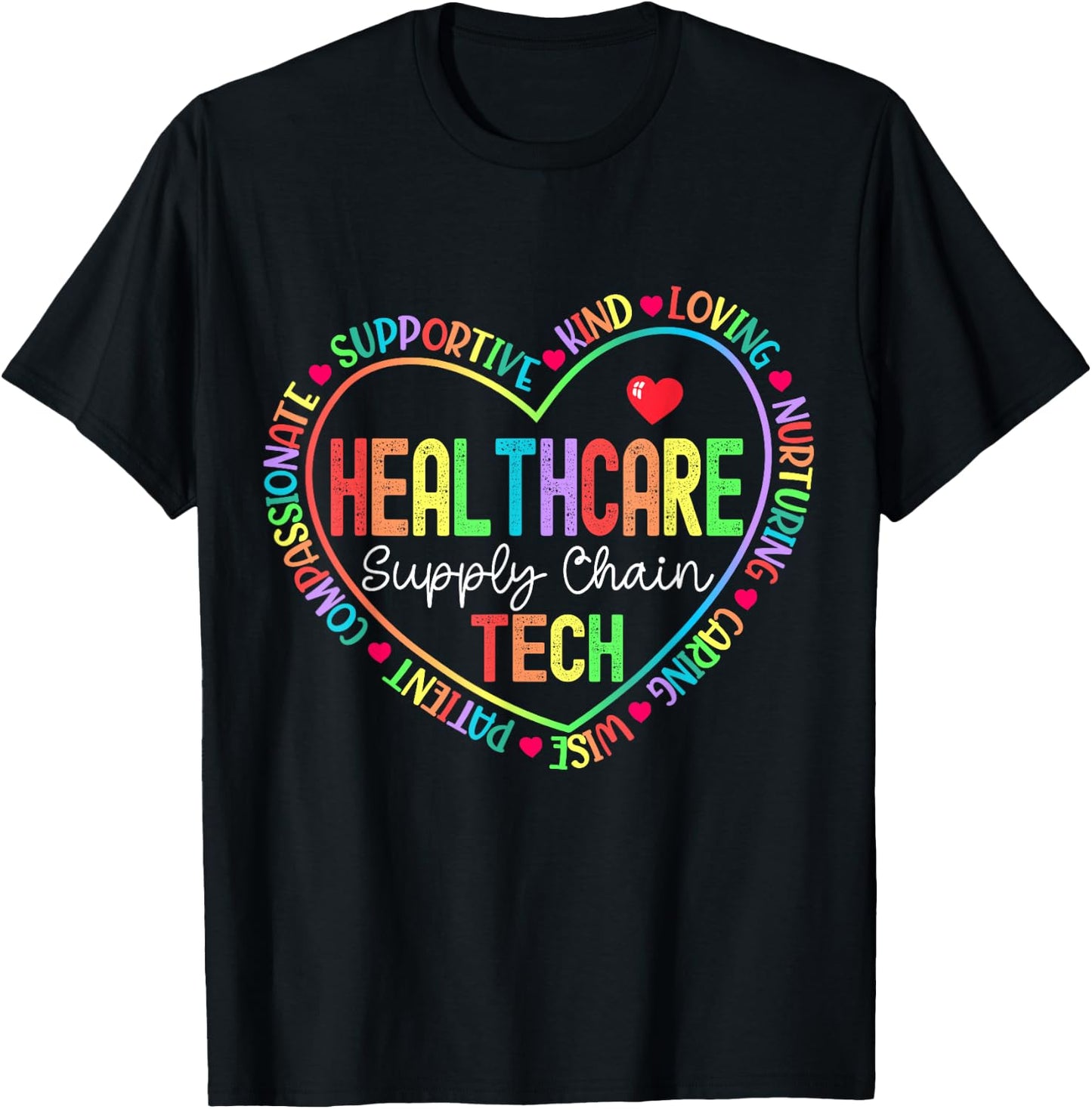 Healthcare Supply Chain Tech Technologist Technician T-Shirt - T-Shirt | Black