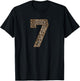 Leopard Number 7 Athlete Sports Jersey Supporter Fanwear T-Shirt - T-Shirt | Black