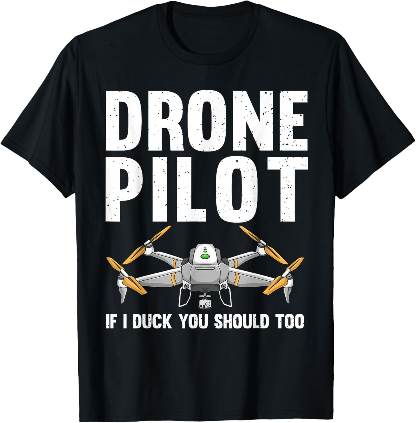Funny Drone Pilot Design Women Kids Drone Operator T-Shirt - T-Shirt | Black