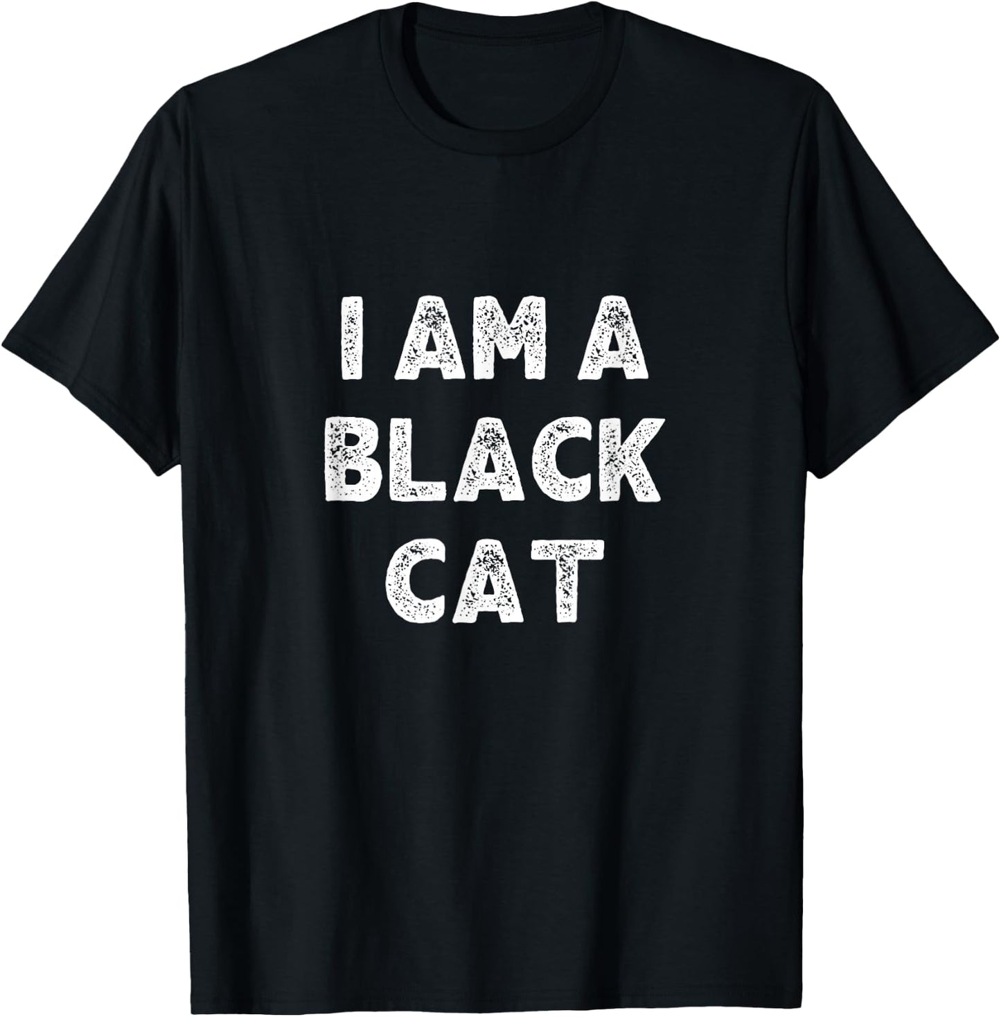 I Am A Black Cat Halloween I'm Simple Costume Easy T-Shirt - T-Shirt | Black