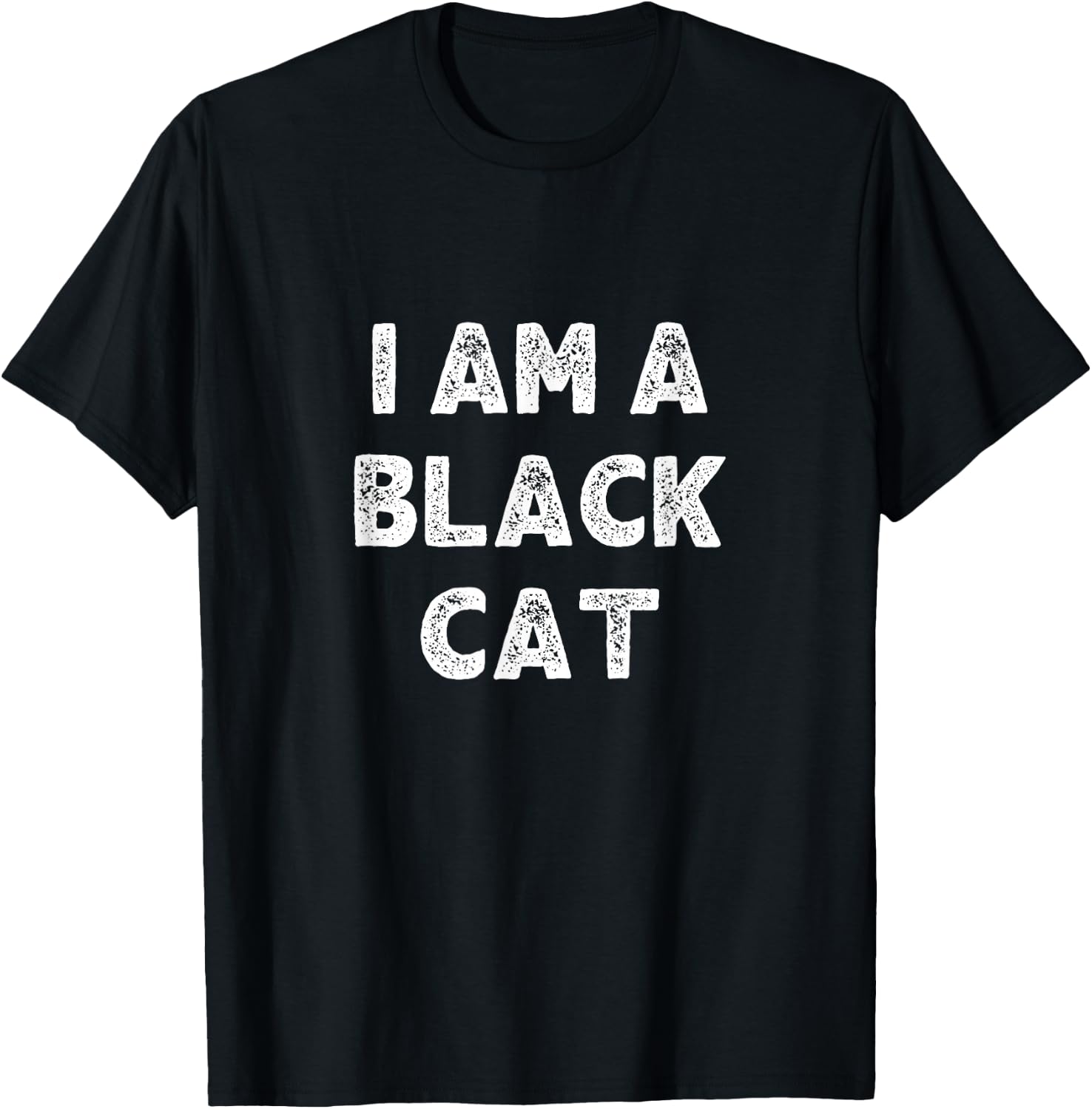 I Am A Black Cat Halloween I'm Simple Costume Easy T-Shirt - T-Shirt | Black