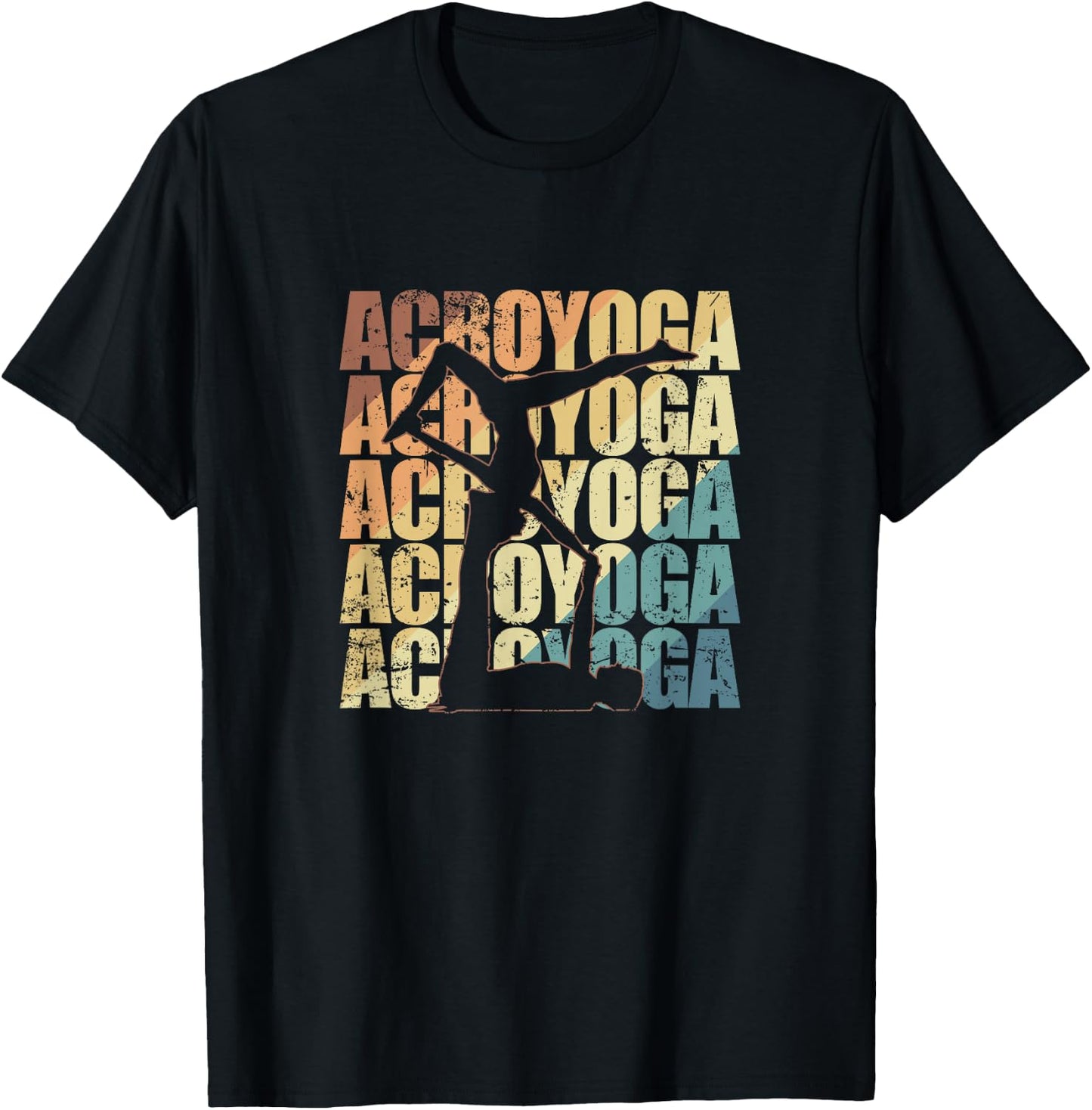 Acroyoga Sport Fitness Balance T-Shirt - T-Shirt | Black