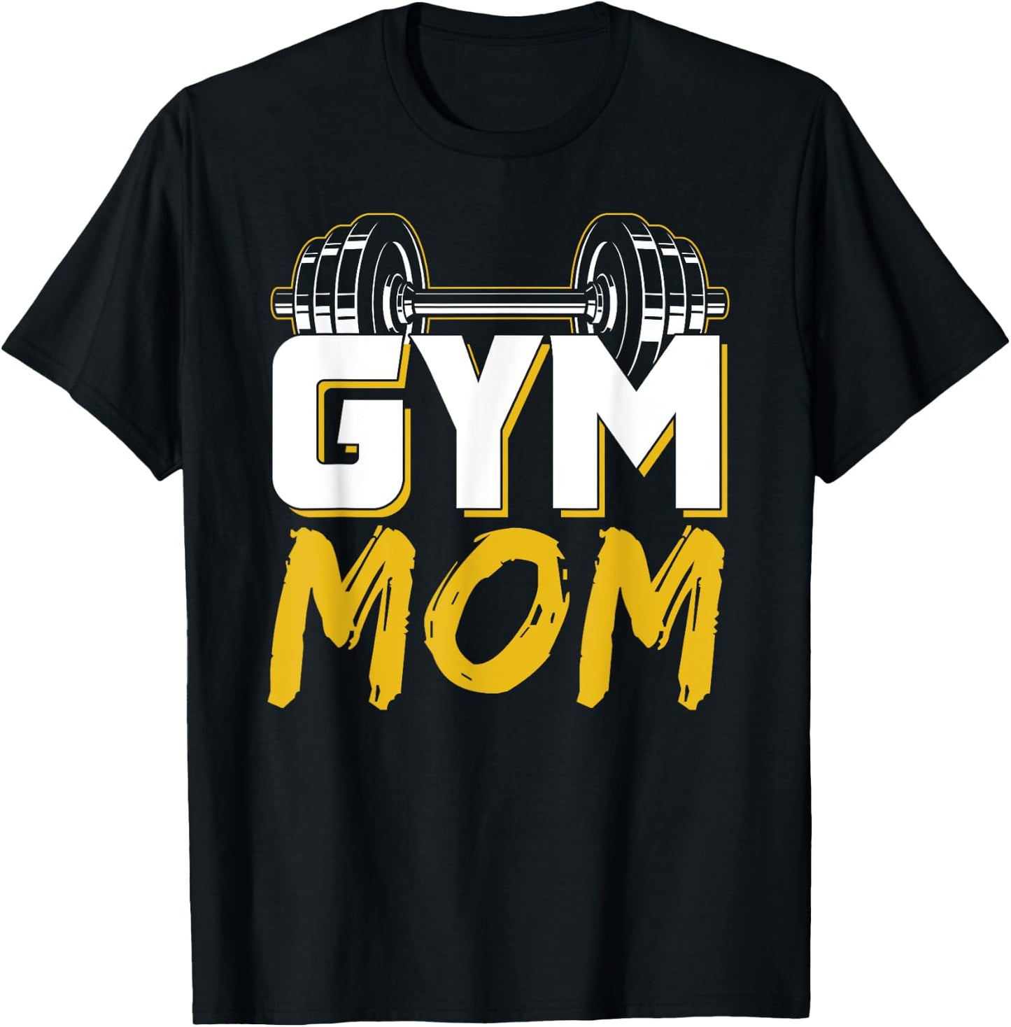Gym Mom Fitness Training Workout Weightlifting Mother Mommy T-Shirt - T-Shirt | Black