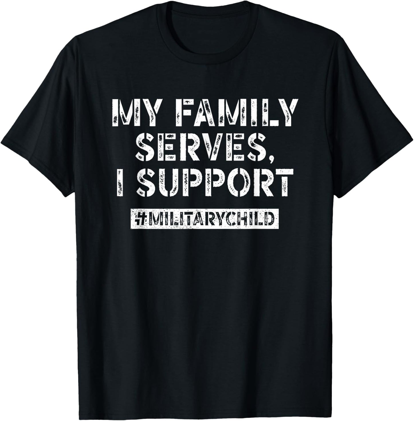 Military Kids Shirt Adult Purple 2024 Month Military Child T-Shirt - T-Shirt | Black