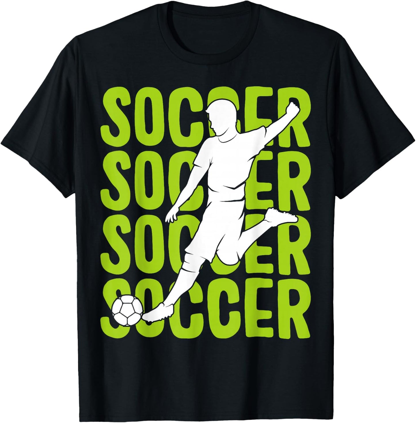 Soccer Boys Men Kids T-Shirt - T-Shirt | Black