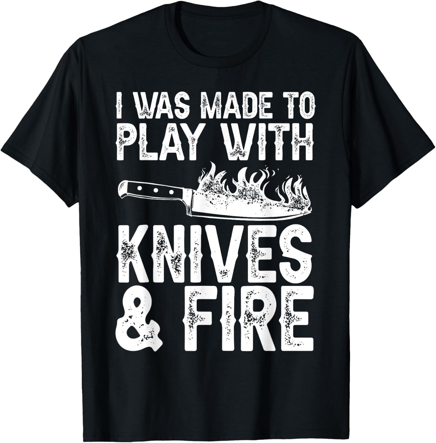 Funny Chef Design Women Knives Play Cooking Lovers T-Shirt - T-Shirt | Black