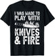 Funny Chef Design Women Knives Play Cooking Lovers T-Shirt - T-Shirt | Black
