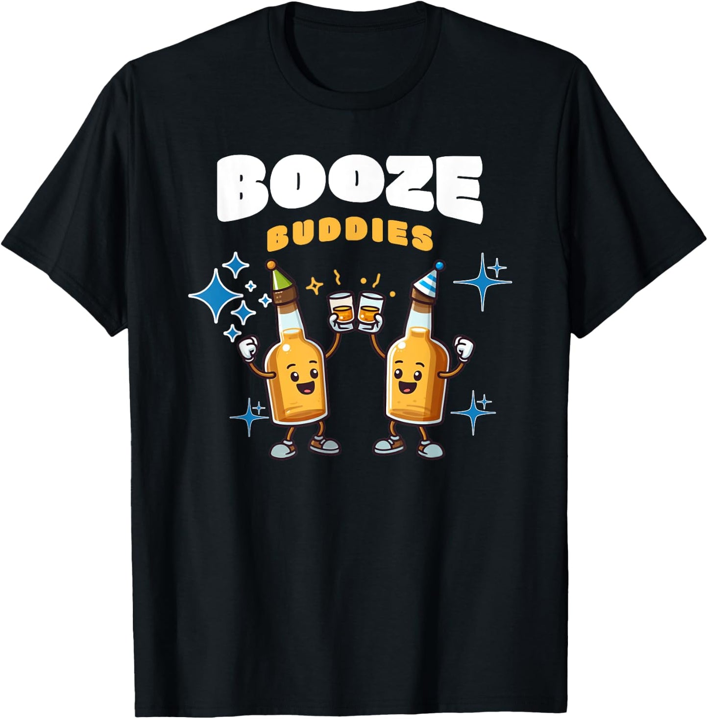 Booze Buddies Funny Alcoholic Festival Bar Hopping T-Shirt - T-Shirt | Black