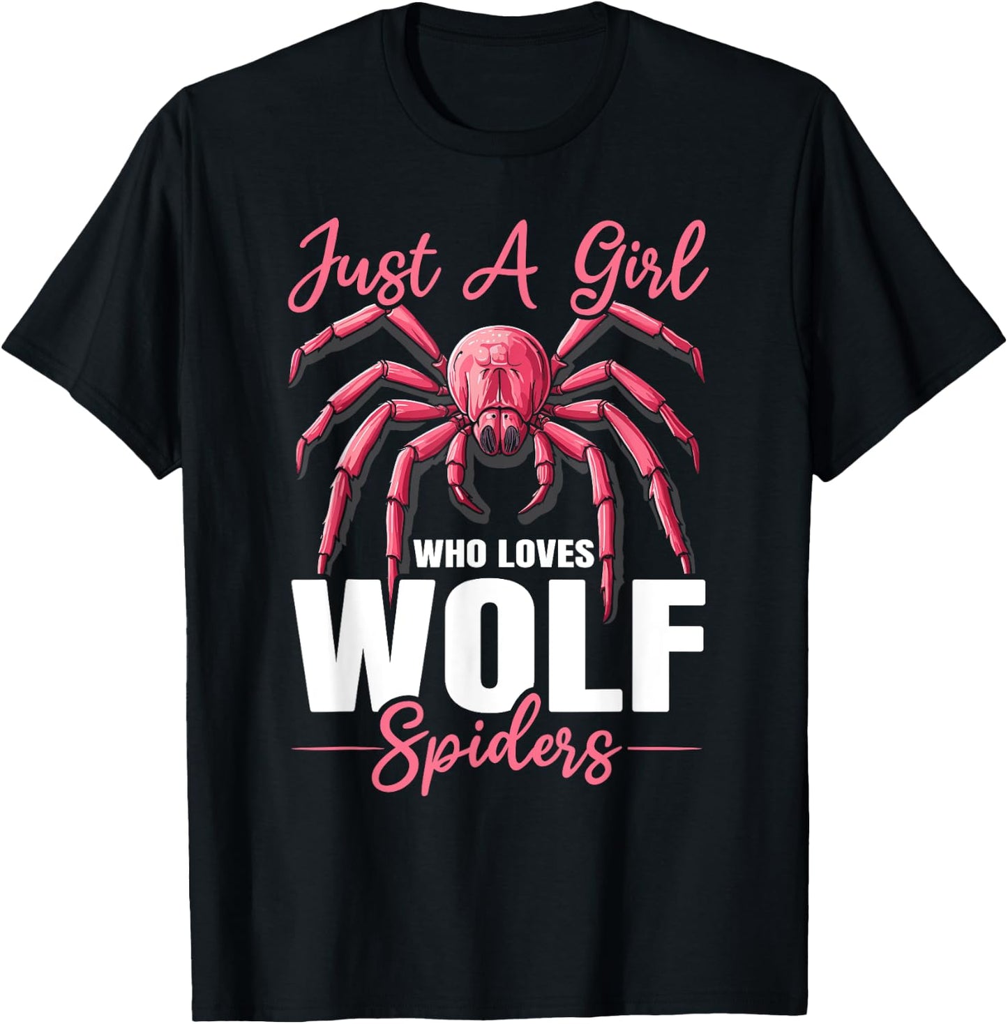 Wolf Spider Terrarium Insect Lover Web Arachnid T-Shirt - T-Shirt | Black
