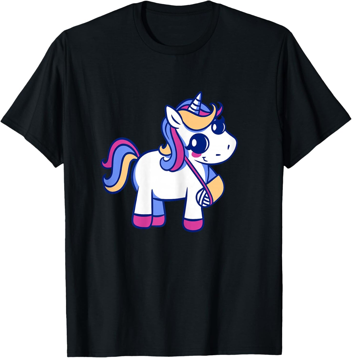 Unicorn Broken Arm for Girls T-Shirt - T-Shirt | Black