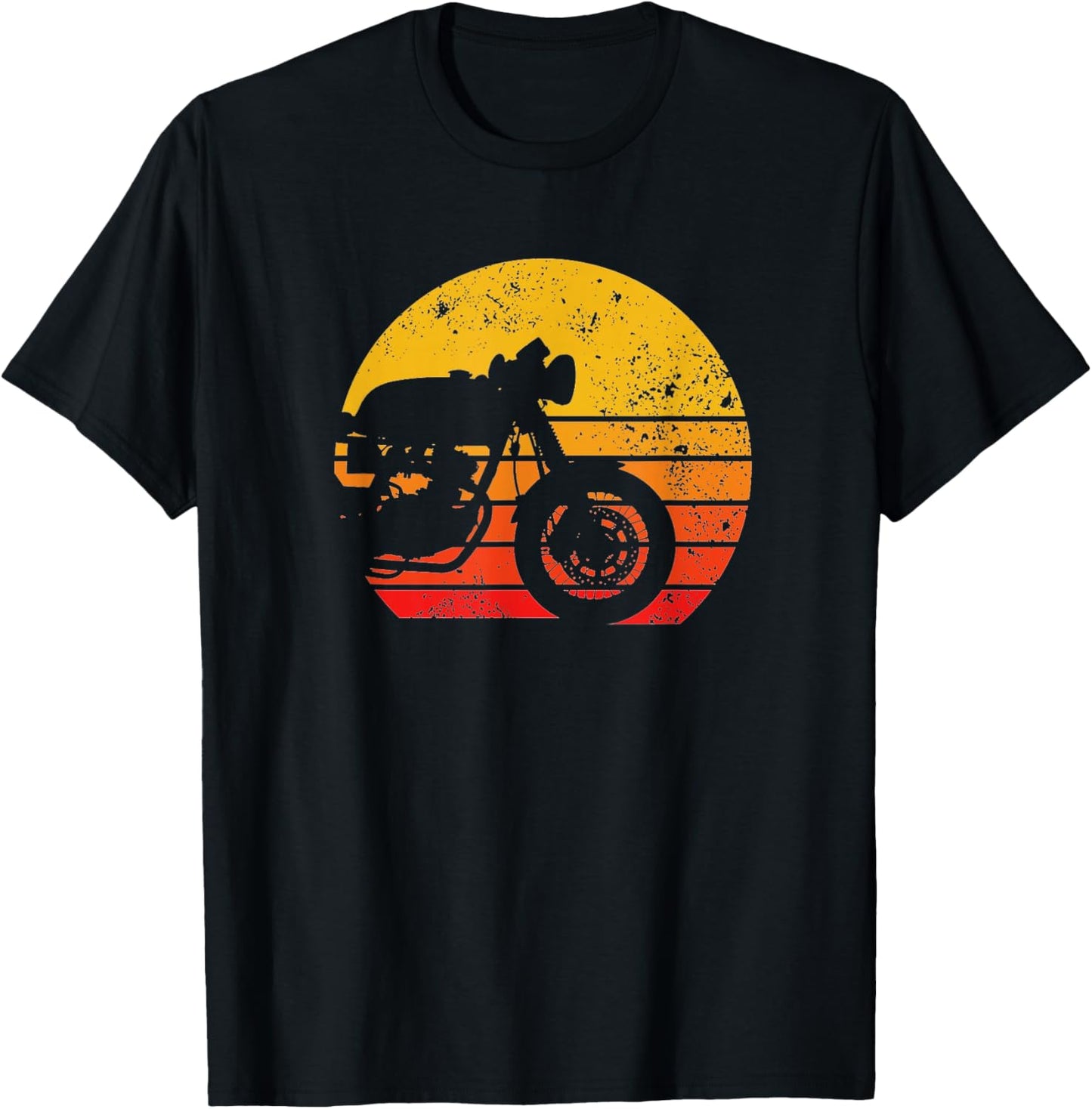 Motorcycle Shirt Vintage Retro for Cafe Racer Fans T-Shirt - T-Shirt | Black