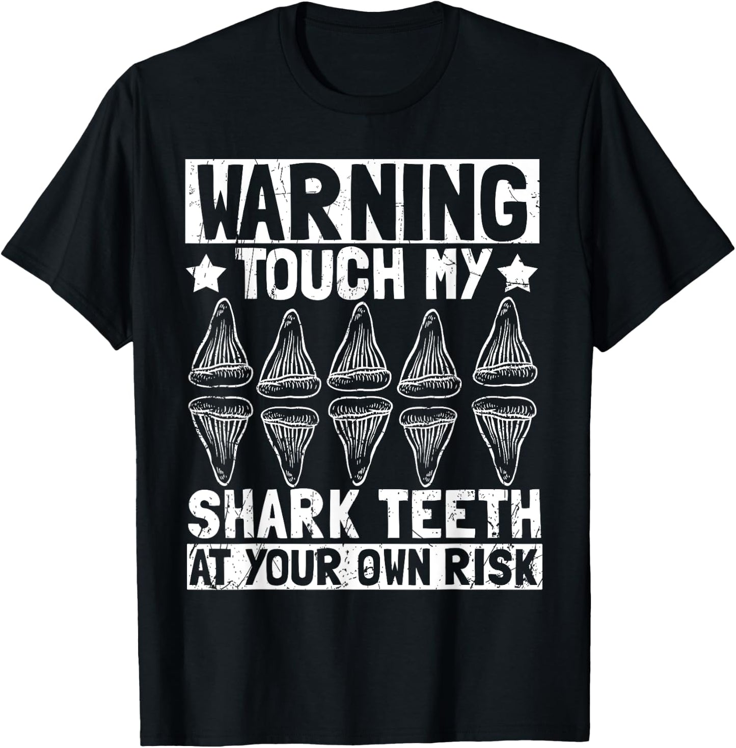 Shark Teeth Collector Collection Container Teeth Hunter T-Shirt - T-Shirt | Black