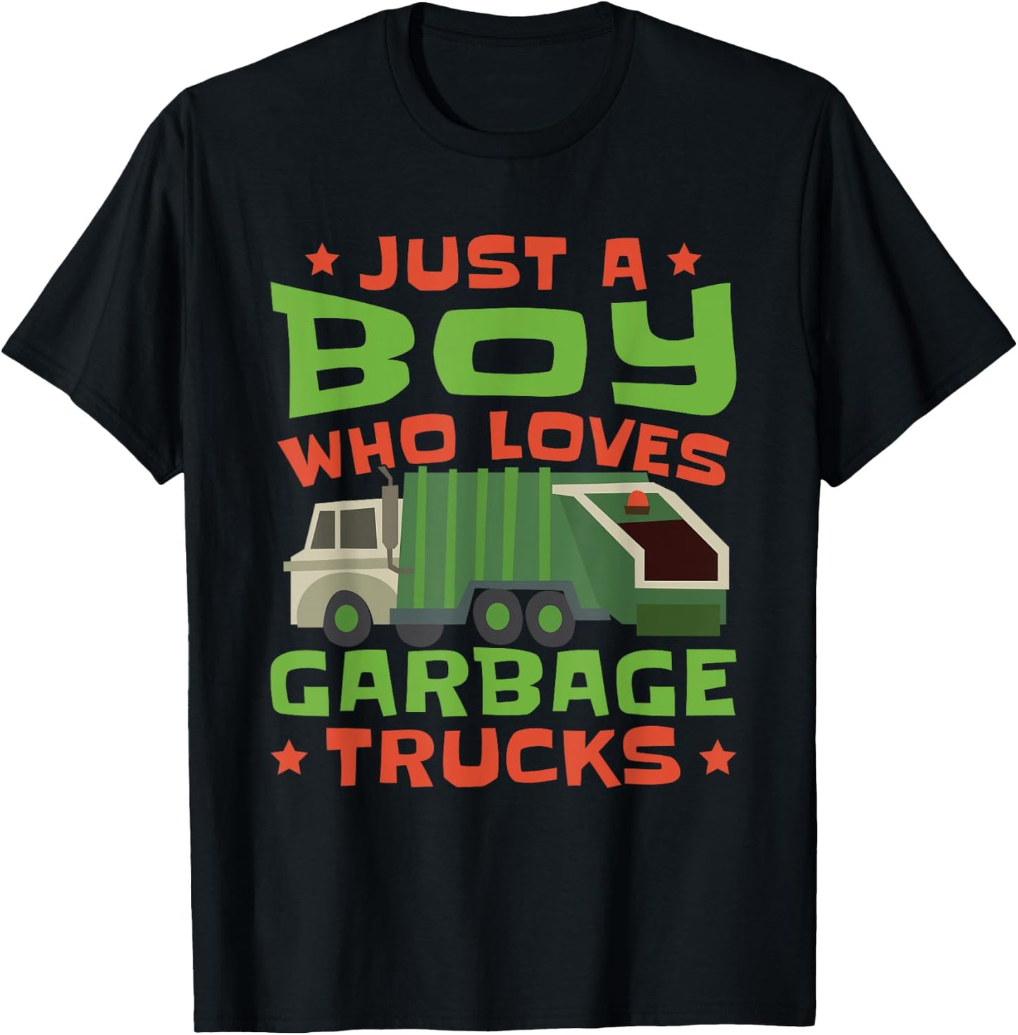Trash Trucks Kids Garbage Truck Toddler T-Shirt - T-Shirt | Black