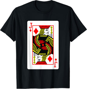 Jack Of Diamonds Poker Card Games Playing Cards Black Jack T-Shirt - T-Shirt | Black
