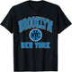 Brooklyn NYC New York Blue Print T-Shirt - T-Shirt | Black