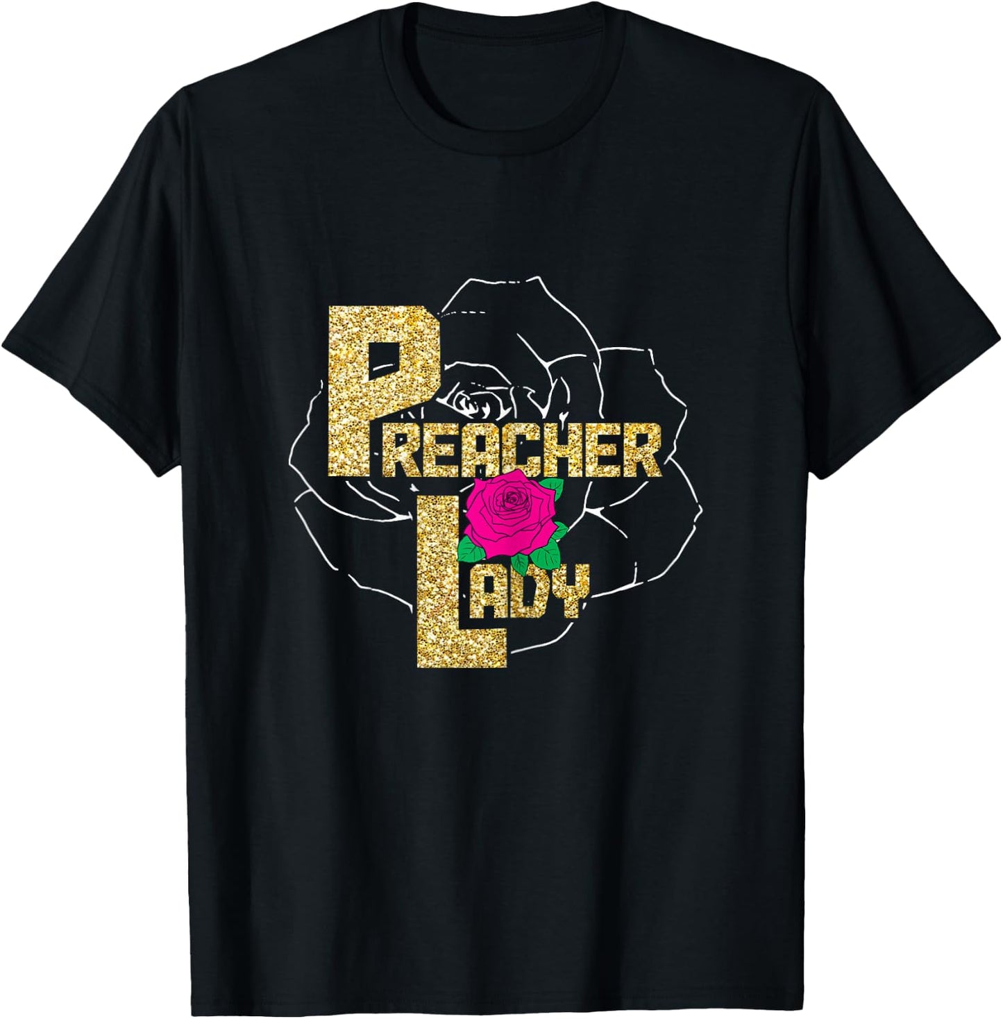Preacher Lady Christian Faith Female Pastor Church T-Shirt - T-Shirt | Black