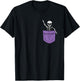 Skeleton Pocket Halloween Costume Funny Skull Character T-Shirt - T-Shirt | Black