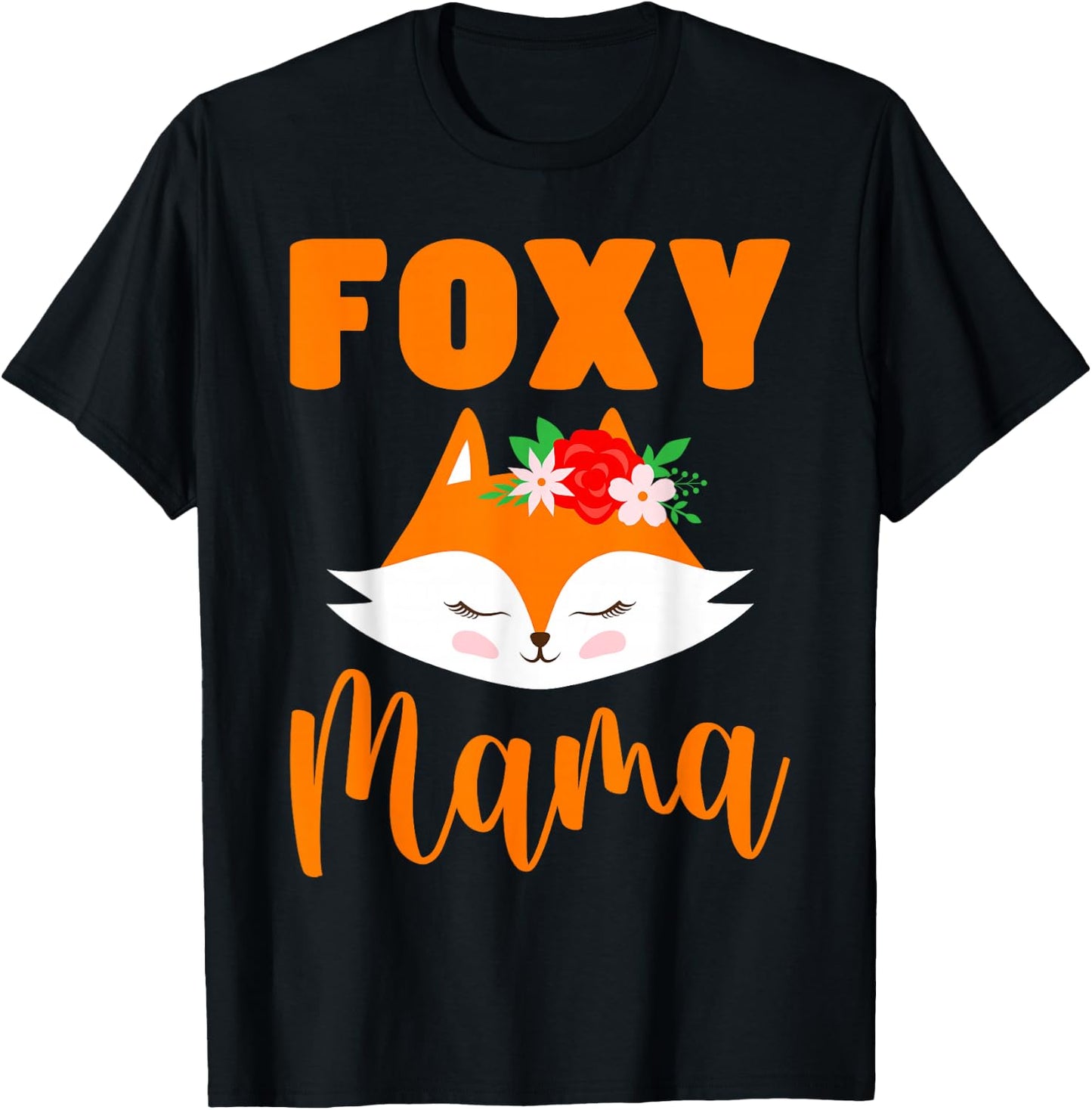 Foxy Mama Fox Mama T-Shirt - T-Shirt | Black