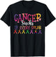 Cancer Sucks In Every Color Fighter | Funk Cancer T-Shirt - T-Shirt | Black