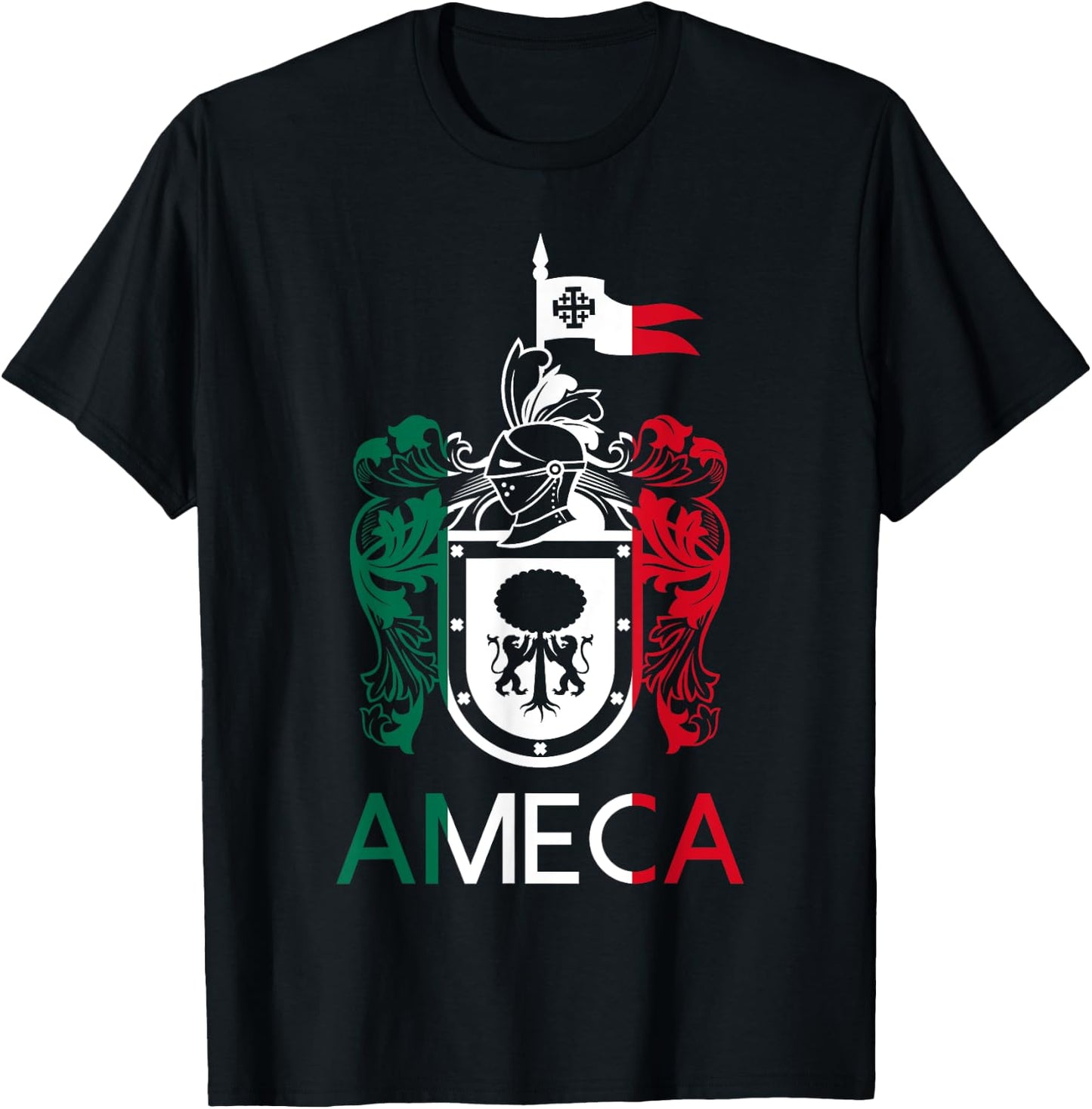 Ameca Jalisco Estado De Mexico Escudo Eagle Aguila T-Shirt - T-Shirt | Black