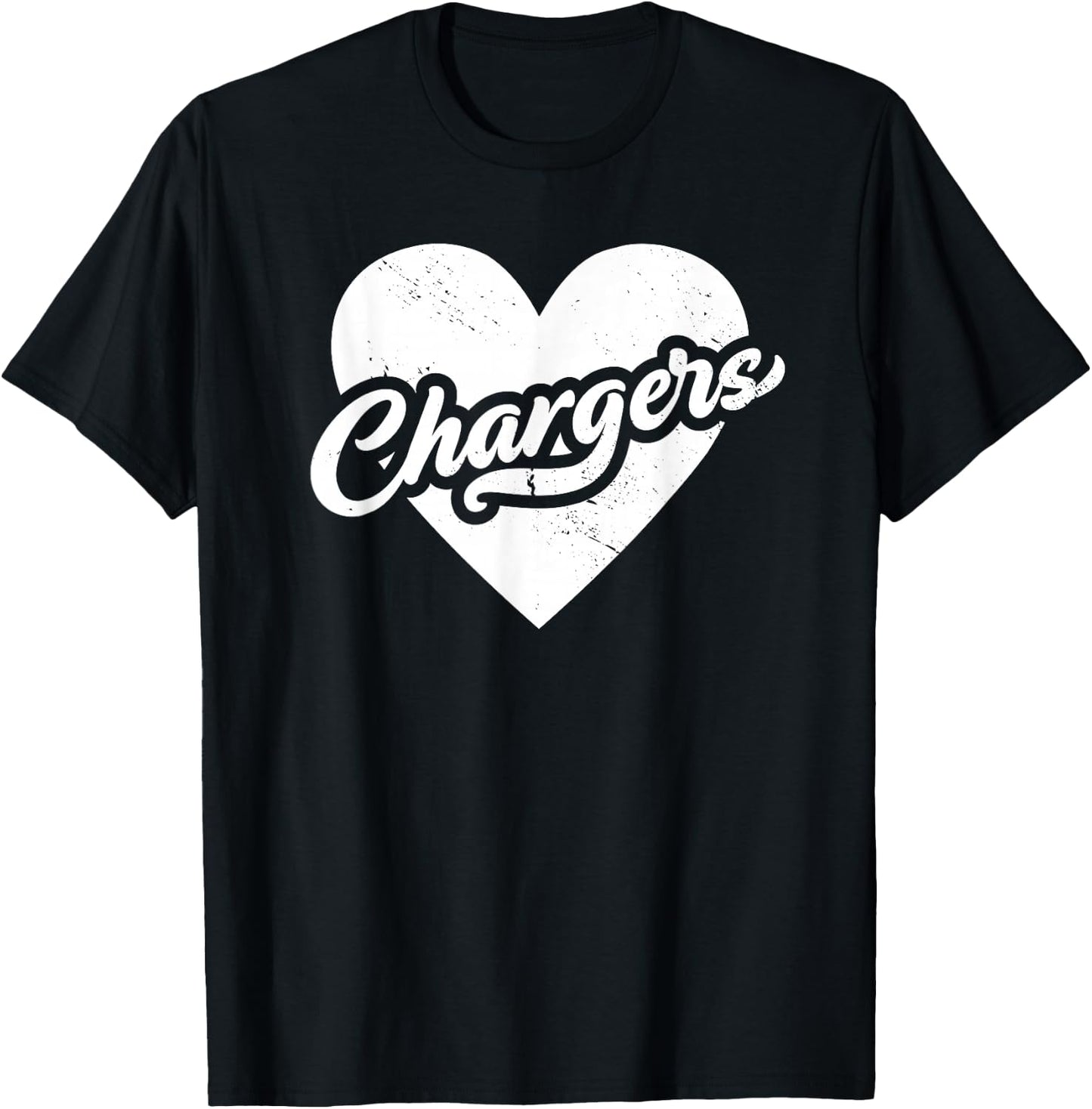 Vintage Chargers School Spirit Go Chargers Love T-Shirt - T-Shirt | Black