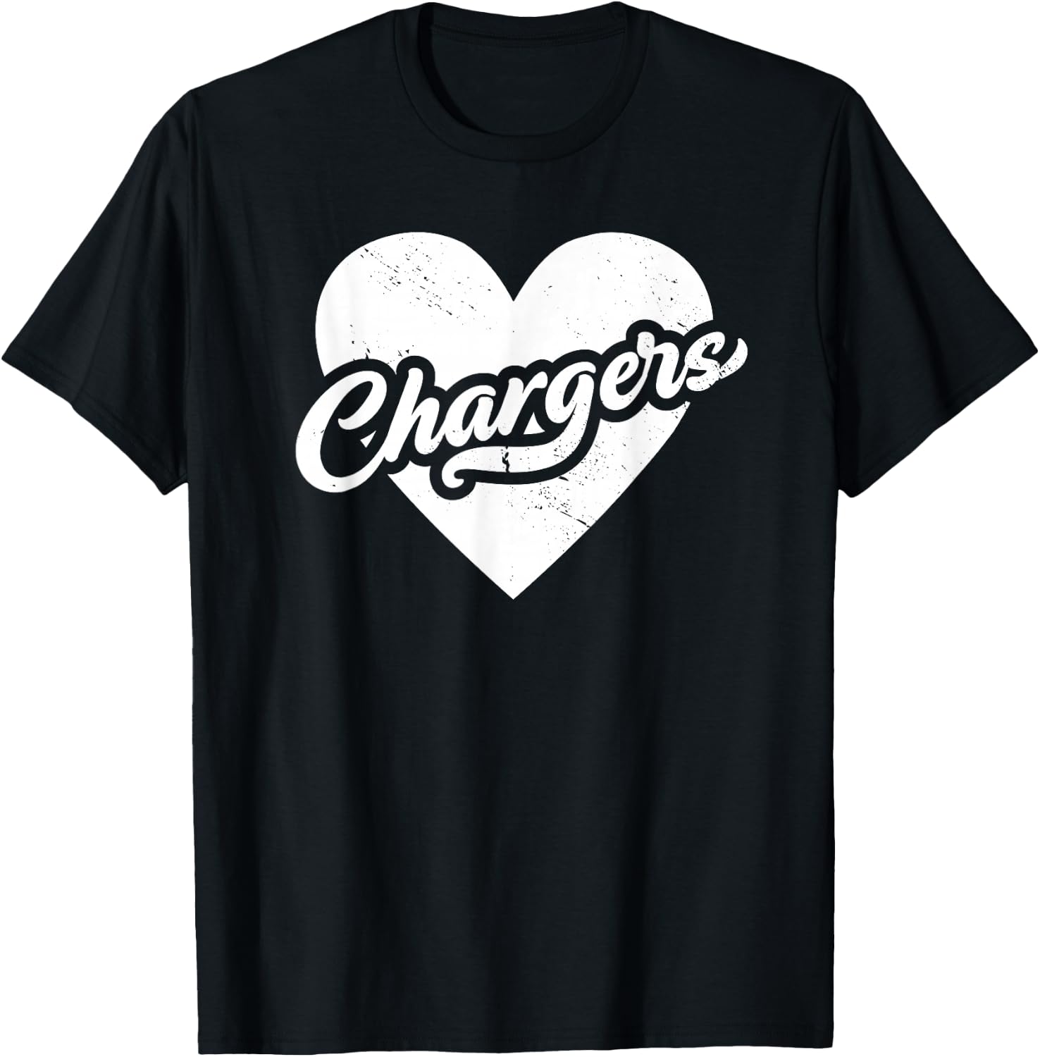 Vintage Chargers School Spirit Go Chargers Love T-Shirt - T-Shirt | Black