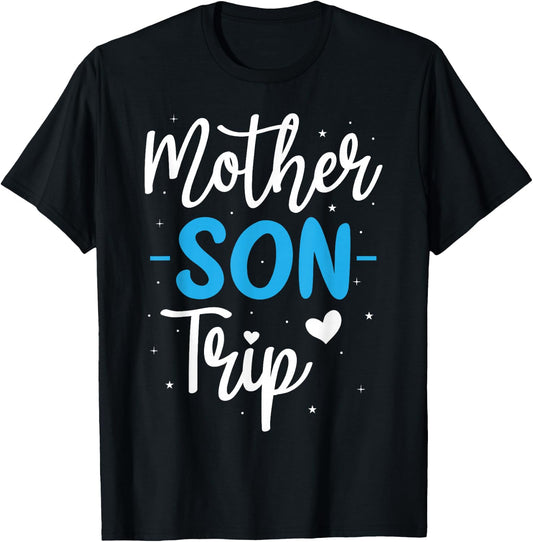 Mother Son Trip Summer Family Vacation Trip Cruise Beach T-Shirt - T-Shirt | Black