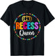 Funny Recess Queen Crew School Teachers Students Monitor T-Shirt - T-Shirt | Black