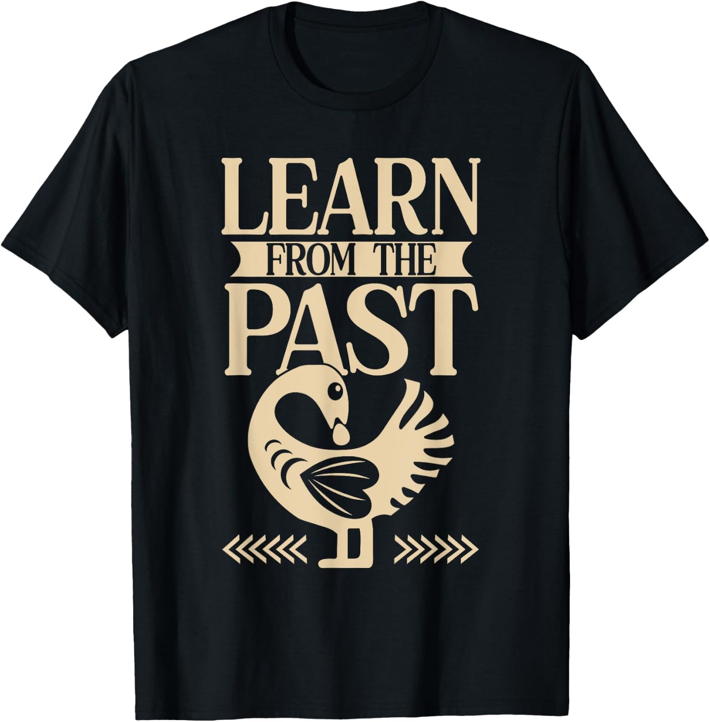 Sankofa Bird Learn From The Past T-Shirt - T-Shirt | Black