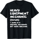 Heavy Equipment Mechanic Definition Funny T-Shirt - T-Shirt | Black