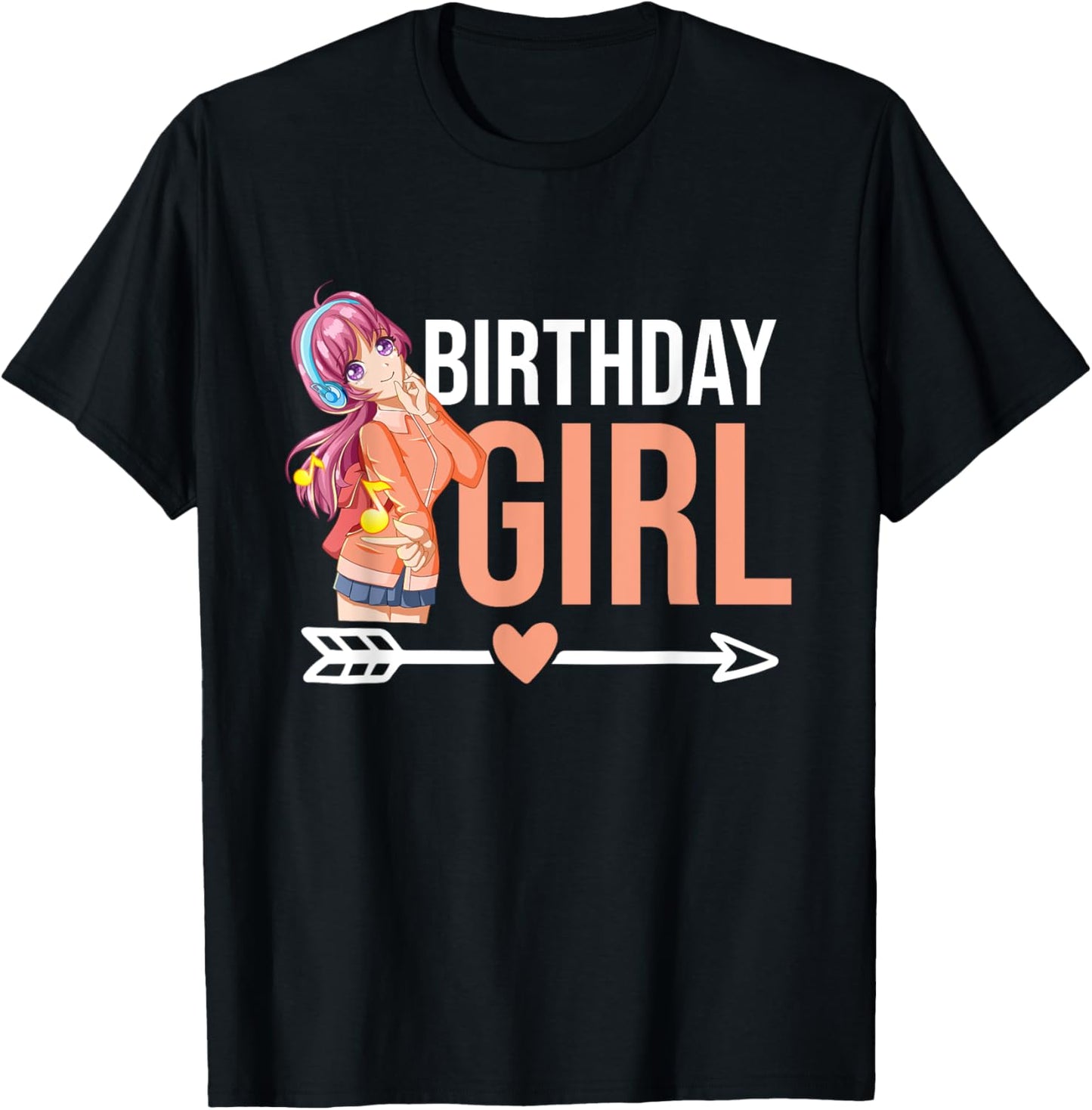 Anime Manga Birthday Girl Birthday T-Shirt - T-Shirt | Black