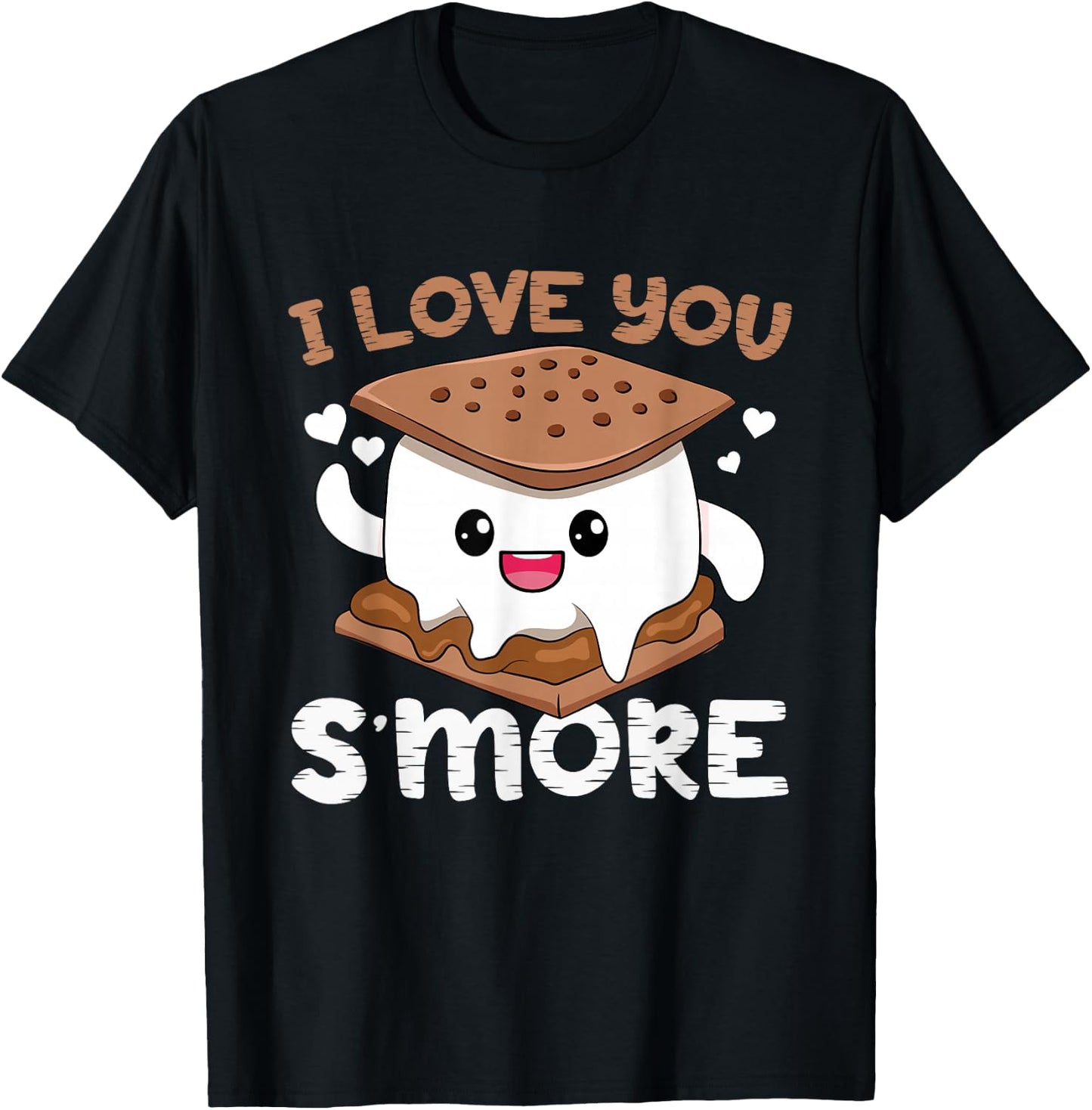 I Love You S'more Toddler Girl Camping Boy Campfire Smores T-Shirt - T-Shirt | Black