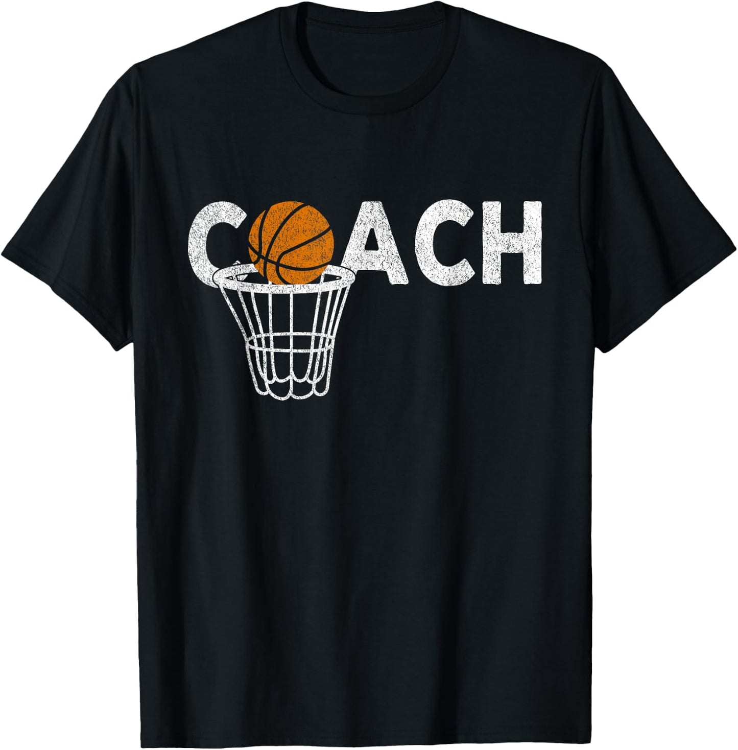 Vintage Basketball Coach Basketball Coaching Retro T-Shirt - T-Shirt | Black
