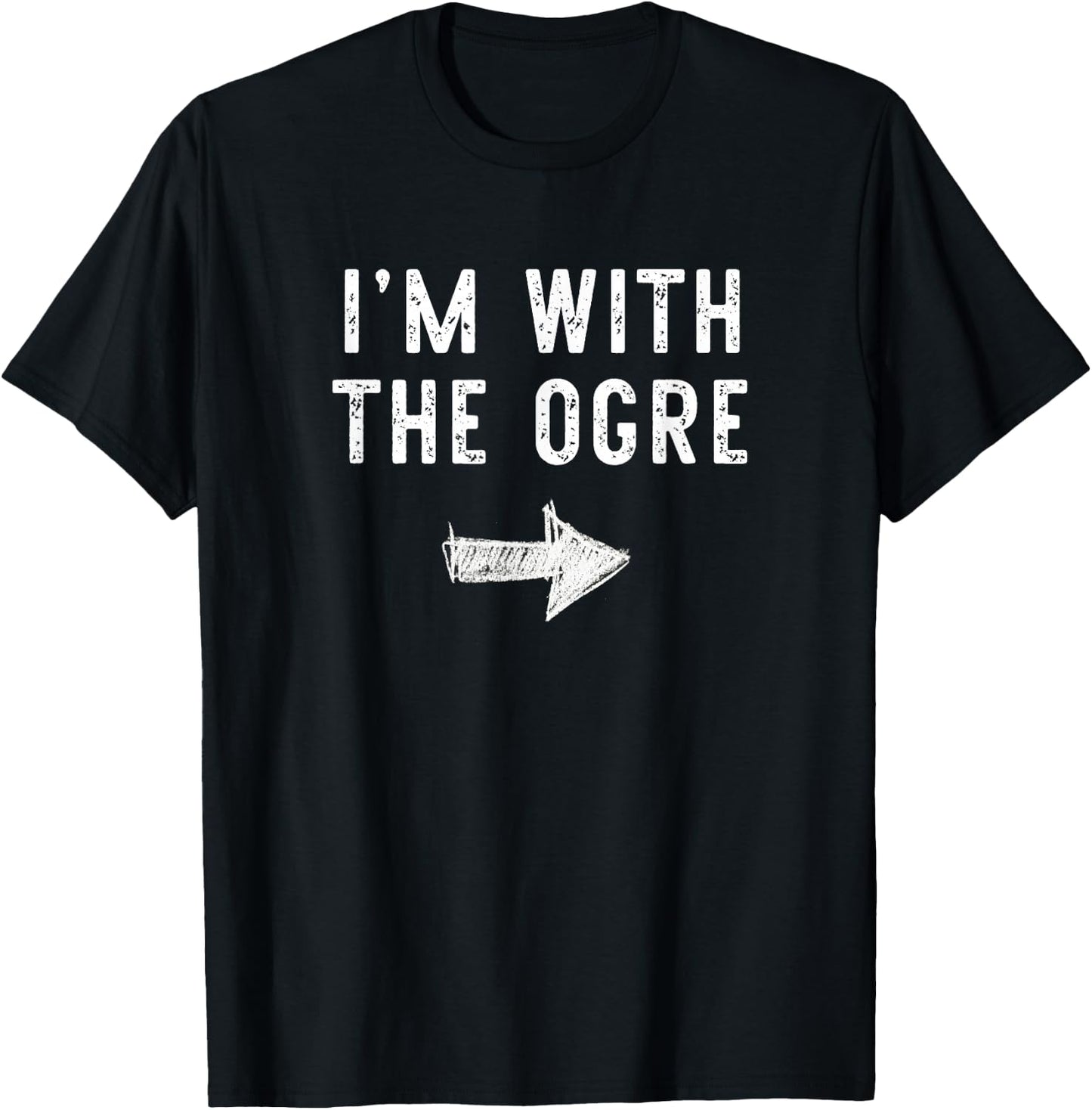 I'm With The Ogre Costume Halloween Matching Couple T-Shirt - T-Shirt | Black