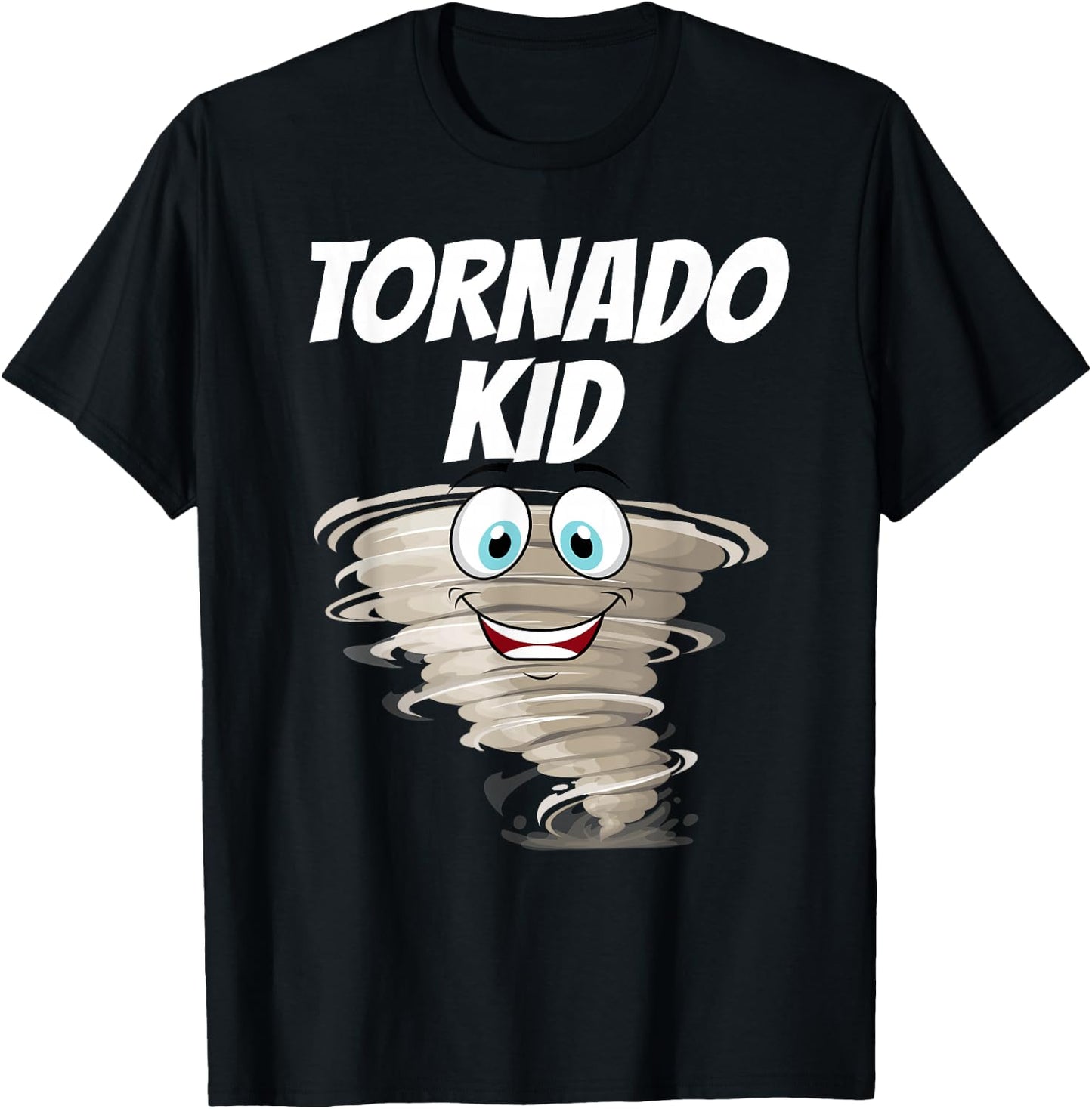 Funny Tornado Design For Kids Boys Girls Cyclone Storm Lover T-Shirt - T-Shirt | Black