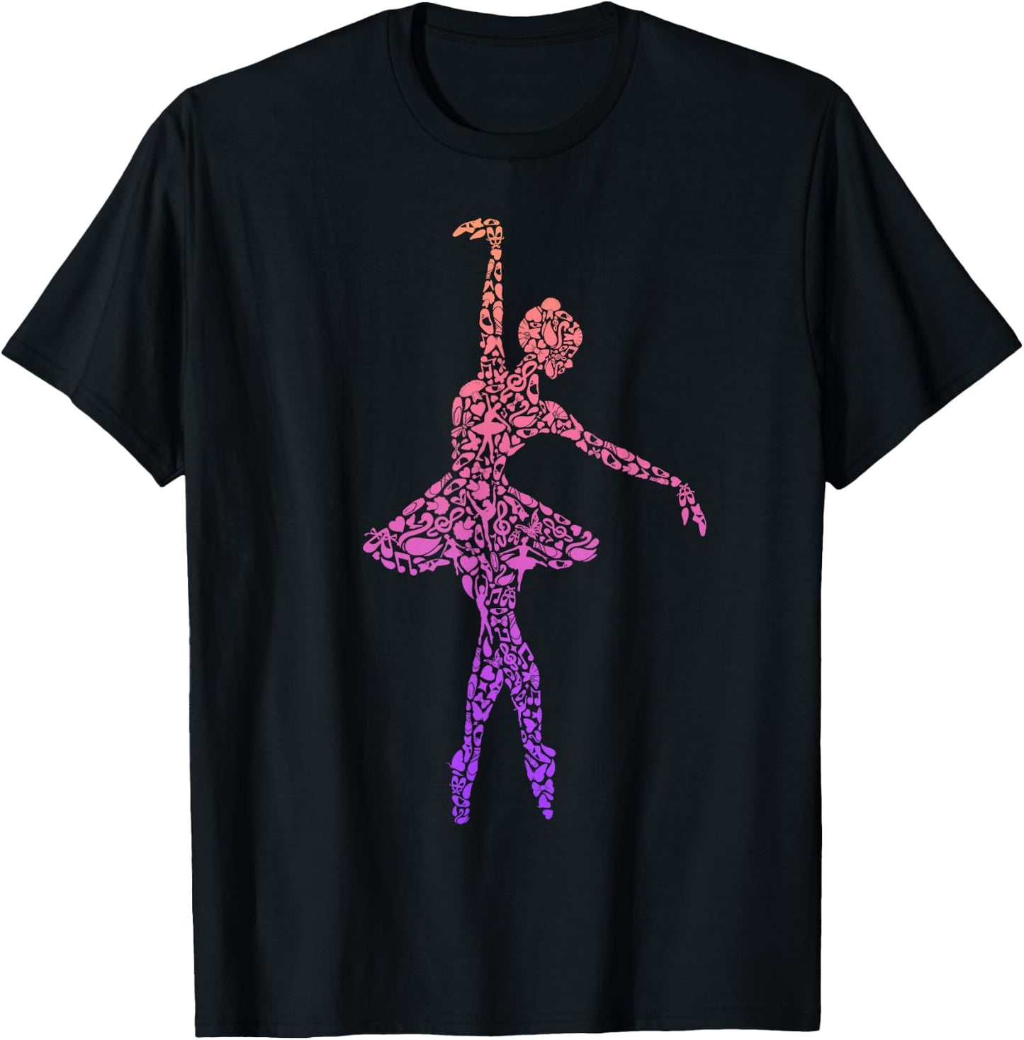 Ballet Ballerinas Women Kids Girls Ballet Dancer T-Shirt - T-Shirt | Black
